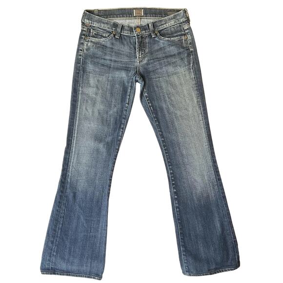 Citizens Of Humanity Women Jeans 27 Blue Denim 29" Inseam Low Rise Boot Cut - Picture 1 of 11